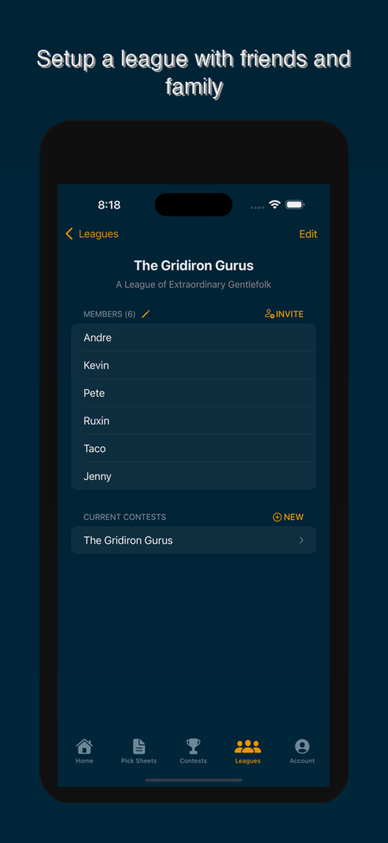 SeasonWins screenshot: make picks